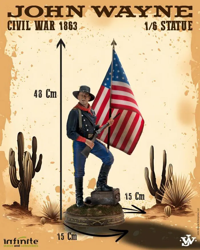 JOHN WAYNE - John Wayne Civil Wr 1863 1/6 Polystone Statue