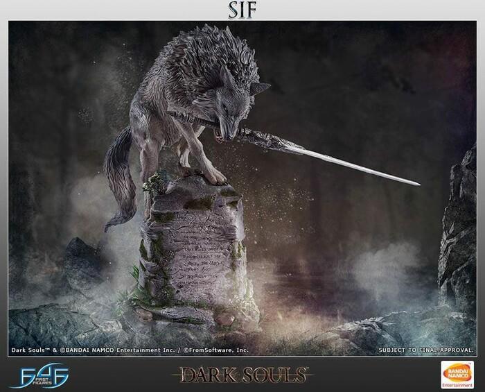 DARK SOULS - The Great Grey Wolf Sif Polystone Statue