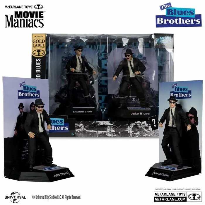 BLUES BROTHERS - Movie Maniacs - Jake & Elwood Blues Pvc Figure 2-Pack