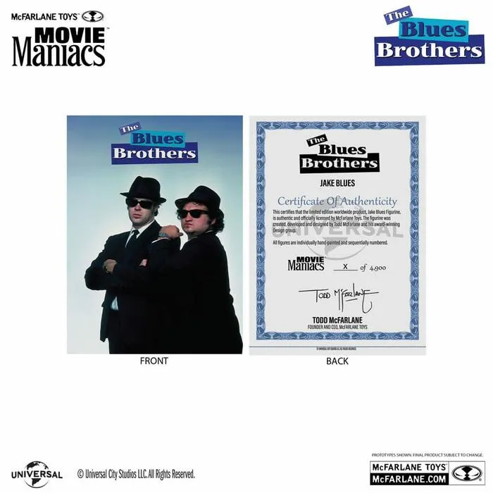 BLUES BROTHERS - Movie Maniacs - Jake & Elwood Blues Pvc Figure 2-Pack