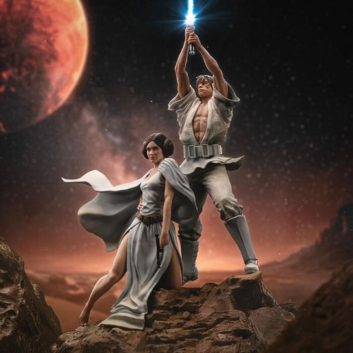 STAR WARS - Luke and Leia 1/10 Deluxe Art Scale Statue