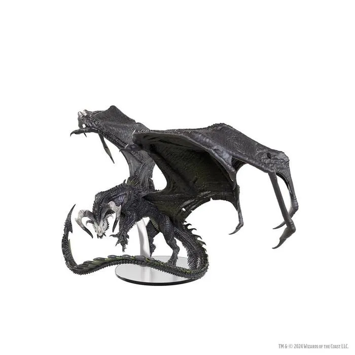 D&D - Icons of the Realms - Adult Black Dragon Prepainted Miniature Figure