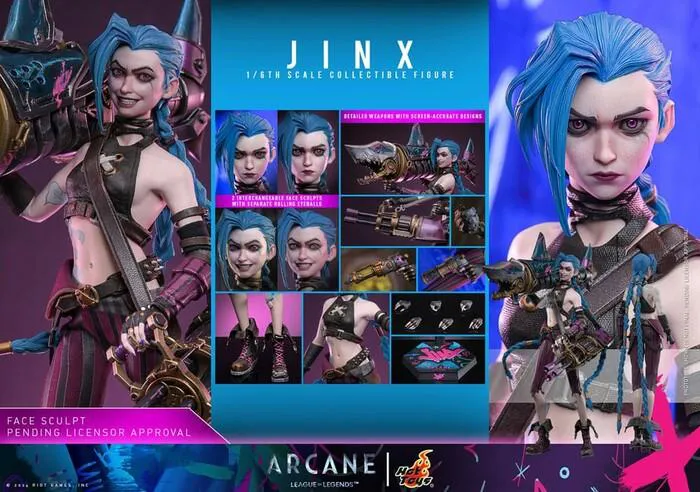 LEAGUES OF LEGENDS ARCANE - Jinx 1/6 Action Figure 12" TMS137