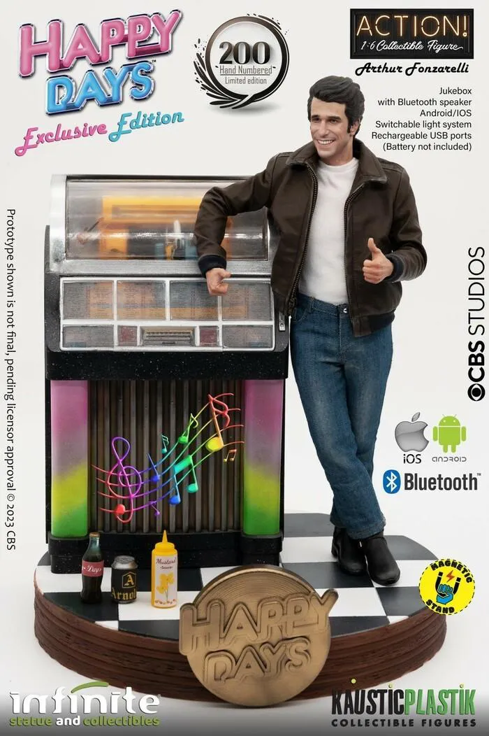 OLD & RARE - Fonzie Happy Days 1/6 Deluxe Exclusive Action Figure 12"