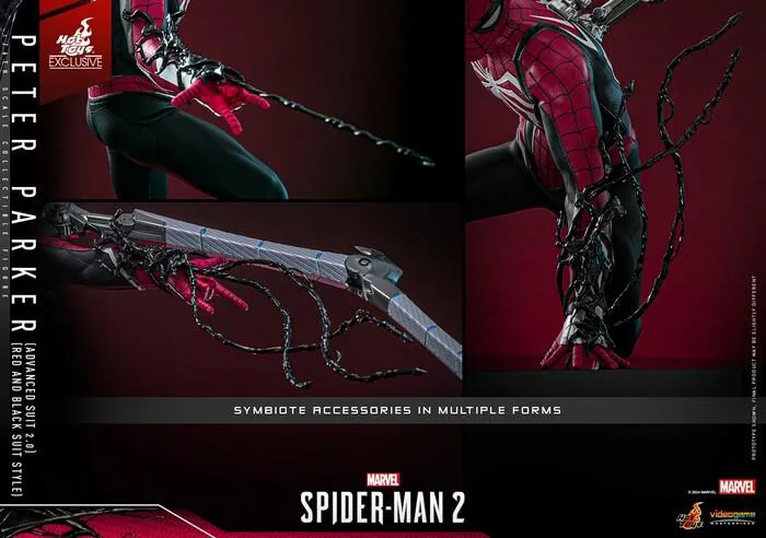 MARVEL - Spider-Man 2 Video Game - Peter Parker Advanced Suit 2.0 Red and Black Suit Style 1/6 Action Figure 12" Exclusive VGM66