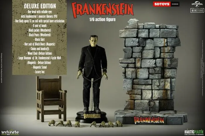 UNIVERSAL MONSTERS - Frankenstein Monster 1/6 Action Figure 12" Deluxe Edition