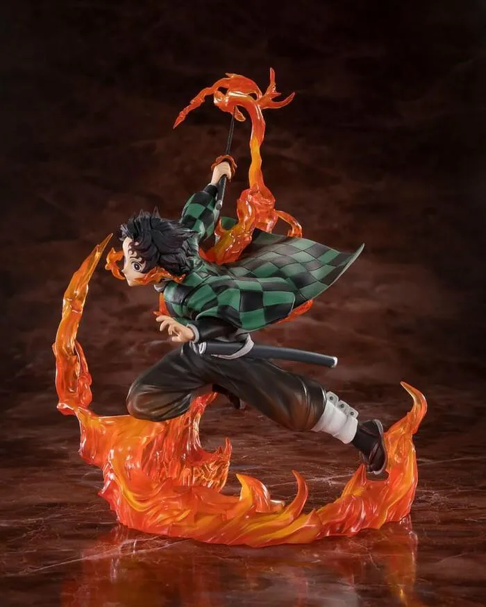 DEMON SLAYER - KIMETSU NO YAIBA - Figuarts ZERO Tanjiro Kamado Kyojuro Rengoku's Sword Guard Ver. Pvc Figure