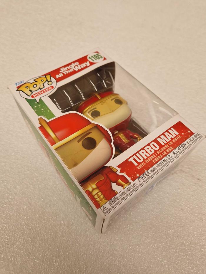 POP! Movies #1165 - Jingle All the Way - Turbo Man Vinyl Figure - Damaged Box