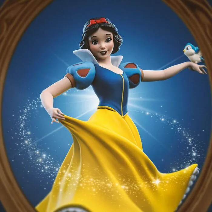 DISNEY - Snow White and the Seven Dwarfs - Snow White and Dopey 1/10 Art Scale Statue