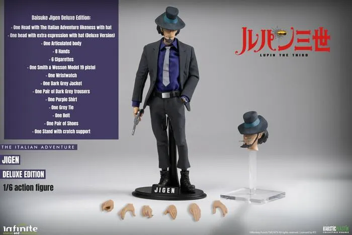 LUPIN III - L'avventura Italiana - Daisuke Jigen 1/6 Action Figure 12" Deluxe Edition
