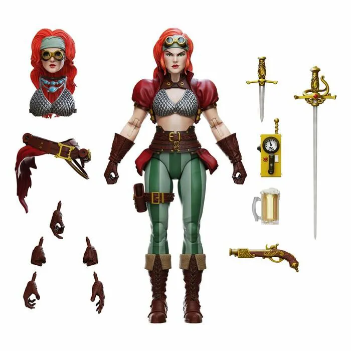 RED SONJA - 50th Anniversary Red Sonja Steampunk Epic H.A.C.K.S. 1/12 Action Figure