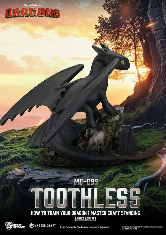 HOW TO TRAIN YOUR DRAGON - Standing Toothless Master Craft Statue