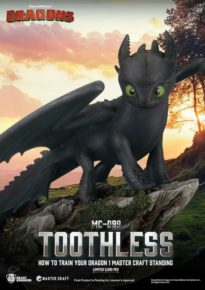 HOW TO TRAIN YOUR DRAGON - Standing Toothless Master Craft Statue