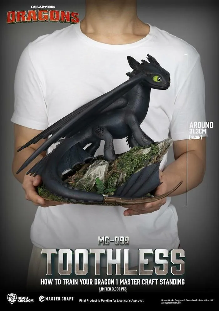HOW TO TRAIN YOUR DRAGON - Standing Toothless Master Craft Statue