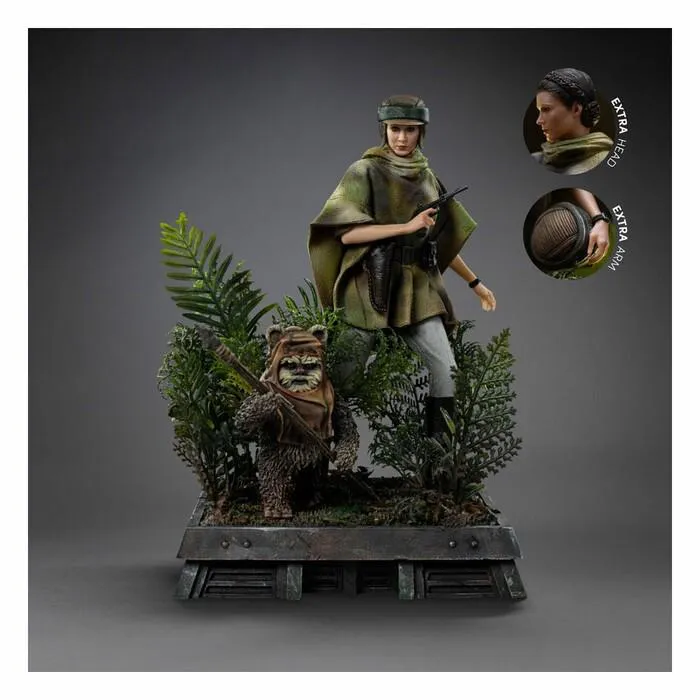 STAR WARS - Episode VI - Leia and Wicket 1/10 Art Scale Statue