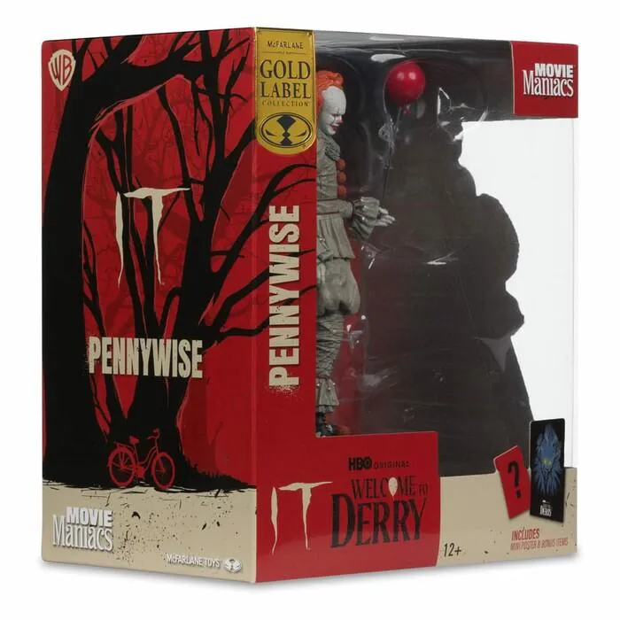 IT - Welcome to Derry - Movie Maniacs - Pennywise Gold Label Action Figure