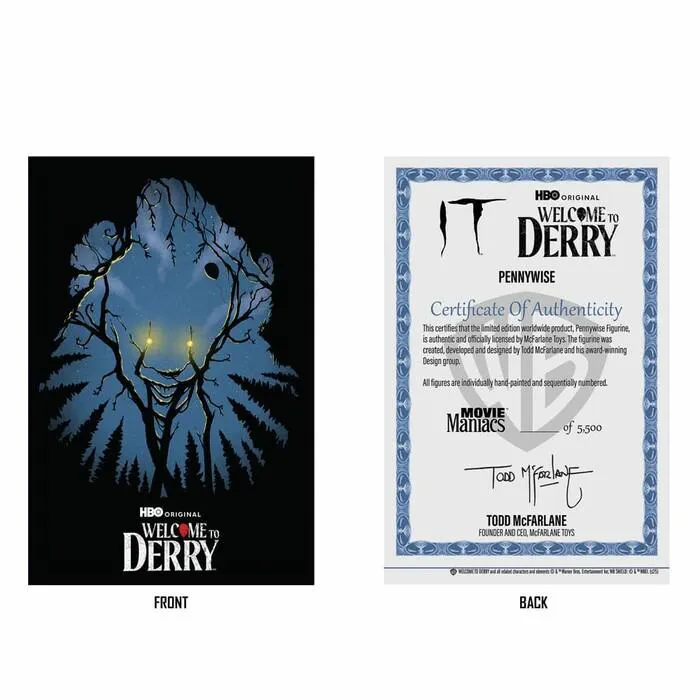 IT - Welcome to Derry - Movie Maniacs - Pennywise Gold Label Action Figure