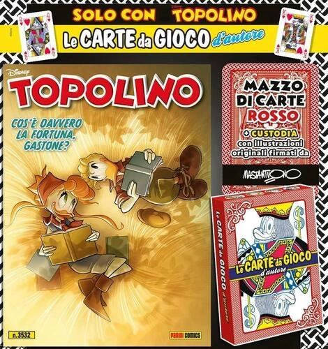 TOPOLINO 3532 + MAZZO DI CARTE ROSSO