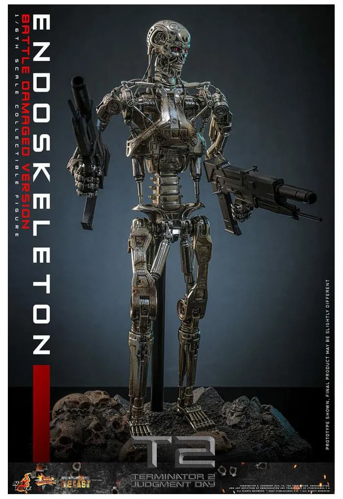 TERMINATOR 2 - Endoskeleton Battle Damaged Ver. 1/6 Action Figure 12" Diecast MMS840 D77