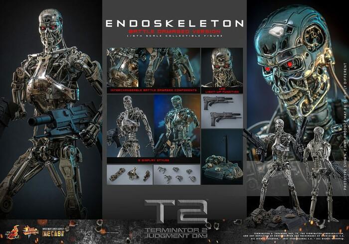 TERMINATOR 2 - Endoskeleton Battle Damaged Ver. 1/6 Action Figure 12" Diecast MMS840 D77