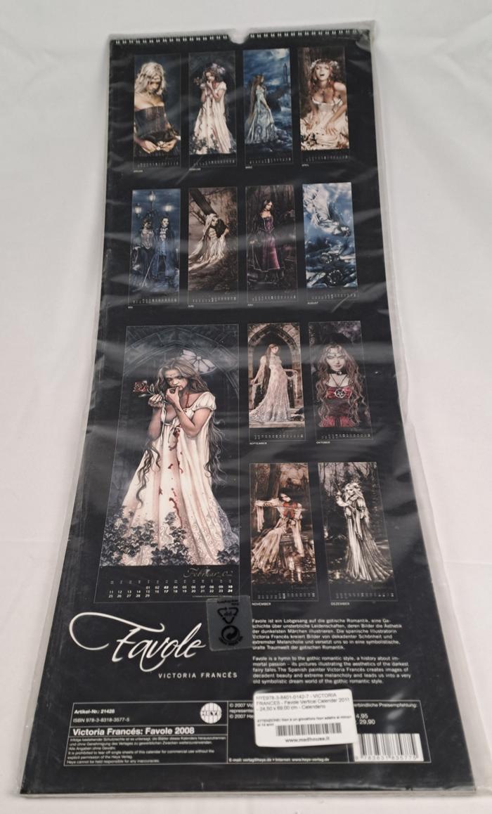 VICTORIA FRANCES - Favole Vertical Calendar 2008 - 24,50 x 69,00 cm - Calendario