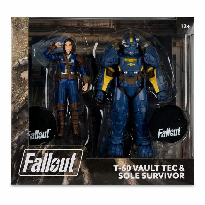 FALLOUT 4 - T-60 Vault Tec & Sole Survivor Action Figures 2-Pack
