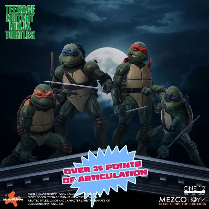 TMNT - Ninja Turtles 1990 Movie - 1/12 Action Figures Box Set