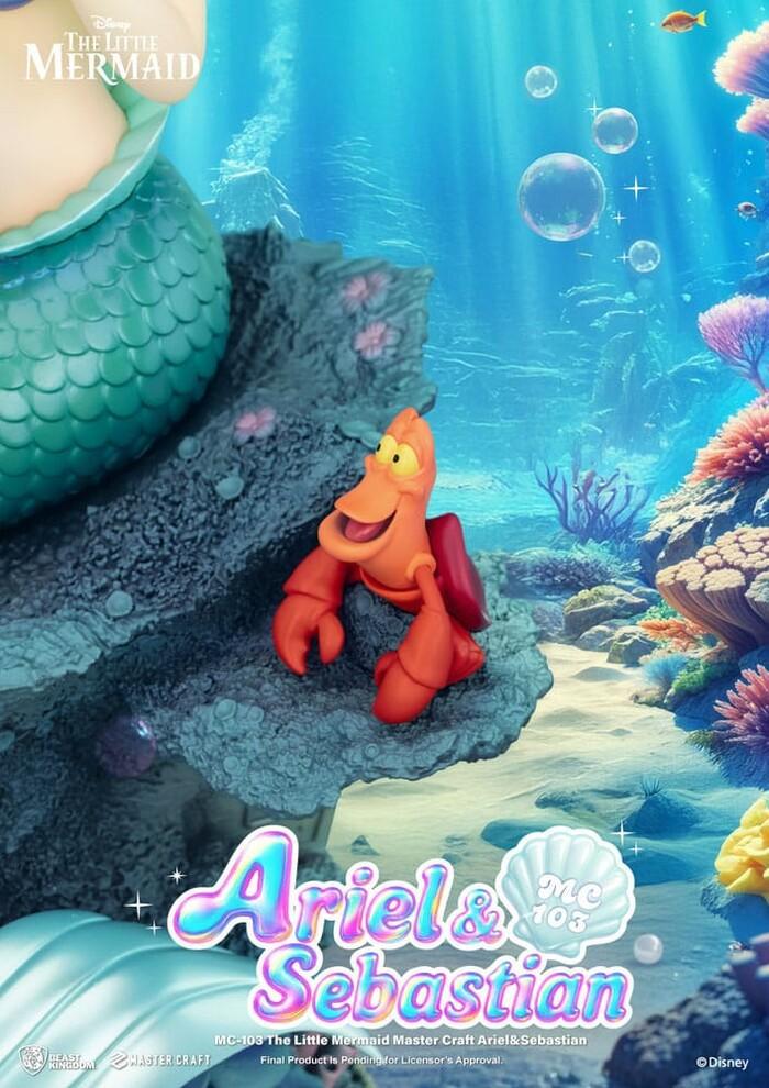 DISNEY - The Little Mermaid - Ariel & Sebastian Master Craft Statue