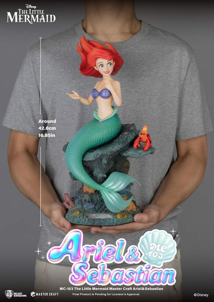 DISNEY - The Little Mermaid - Ariel & Sebastian Master Craft Statue