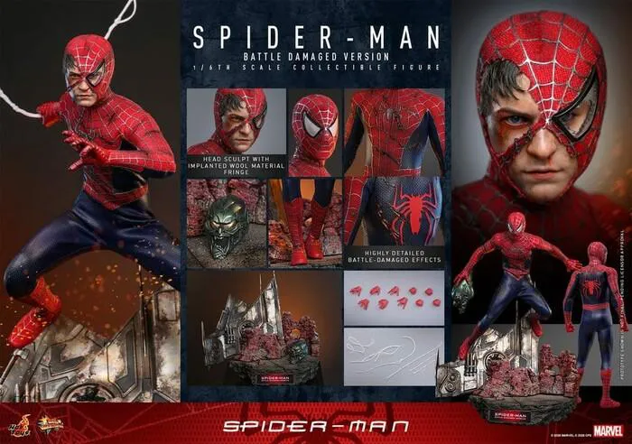 SPIDER-MAN - Spider-Man Battle Damaged Ver. 1/6 Action Figure 12" MMS859