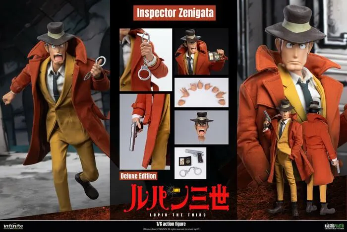 LUPIN III - L'avventura Italiana - Inspector Zenigata Koichi 1/6 Action Figure 12" Deluxe Edition