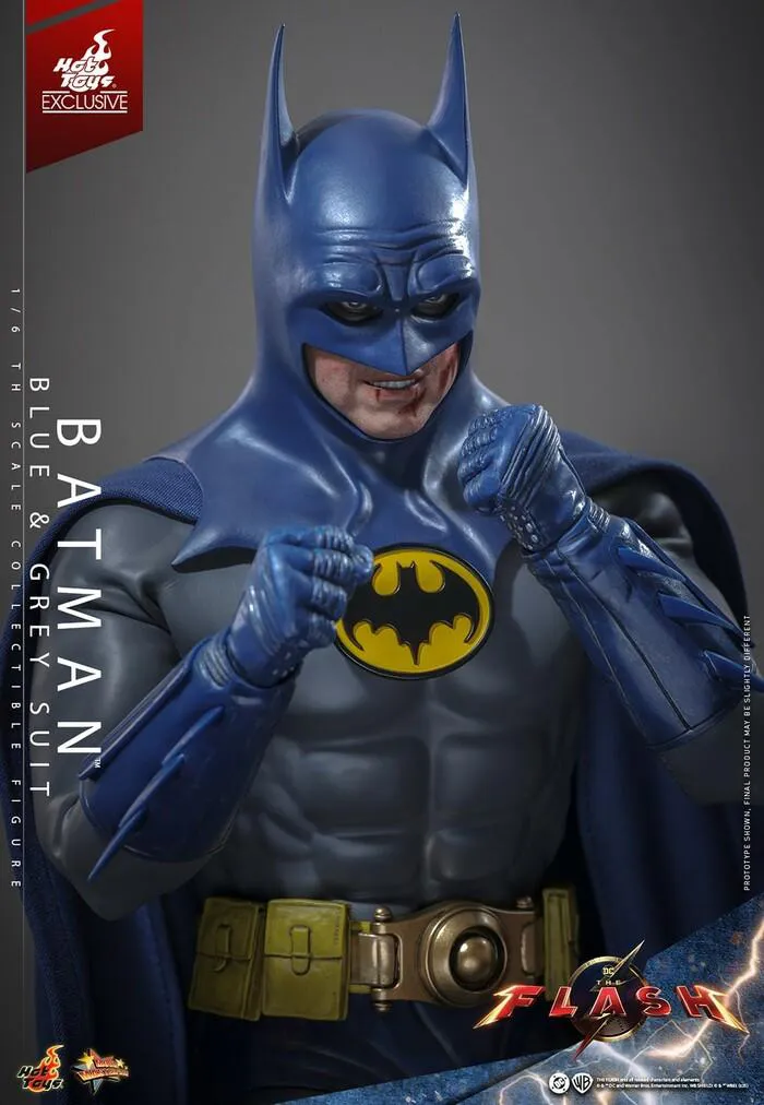 DC COMICS - The Flash Movie - Batman Blue & Grey Suit 1/6 Action Figure 12" Exclusive MMS834