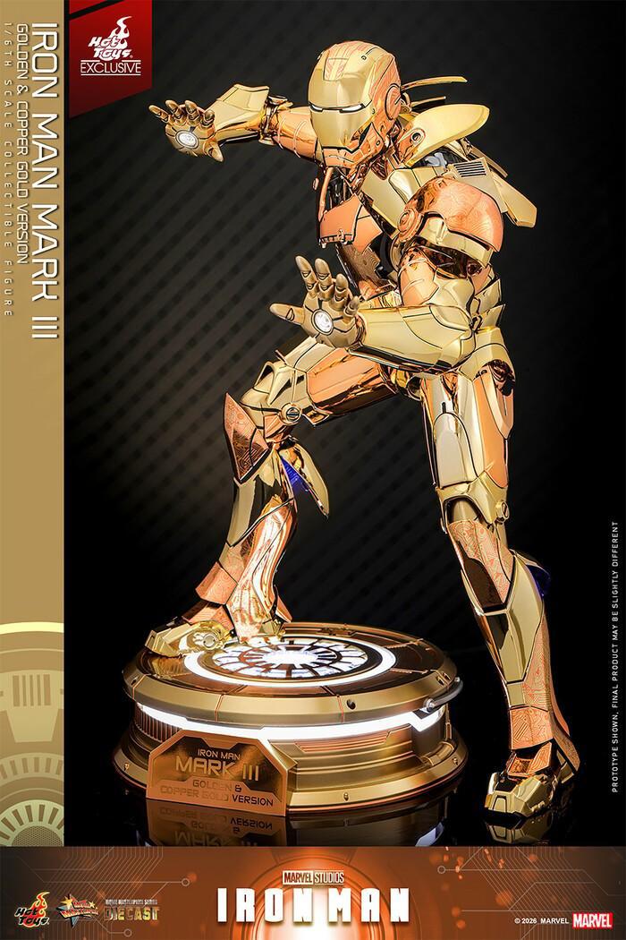IRON MAN - Man Mark III Golden & Copper Gold Ver. 1/6 Action Figure 12" Exclusive MMS848D78