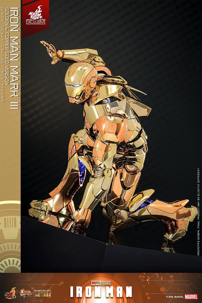 IRON MAN - Man Mark III Golden & Copper Gold Ver. 1/6 Action Figure 12" Exclusive MMS848D78