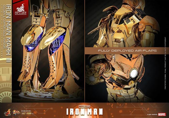 IRON MAN - Man Mark III Golden & Copper Gold Ver. 1/6 Action Figure 12" Exclusive MMS848D78