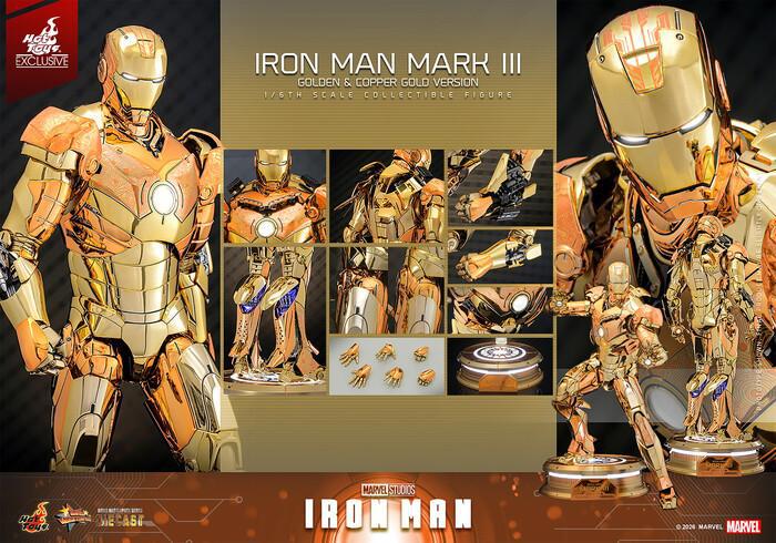 IRON MAN - Man Mark III Golden & Copper Gold Ver. 1/6 Action Figure 12" Exclusive MMS848D78