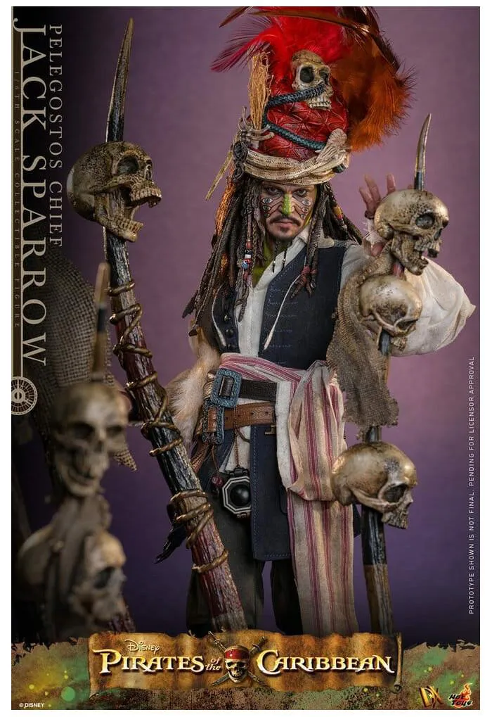PIRATES OF THE CARIBBEAN - Dead Man's Chest - Pelegostos Chief Jack Sparrow 1/6 Action Figure 12" DX-48