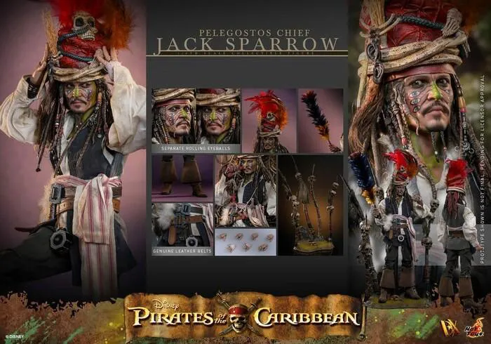 PIRATES OF THE CARIBBEAN - Dead Man's Chest - Pelegostos Chief Jack Sparrow 1/6 Action Figure 12" DX-48