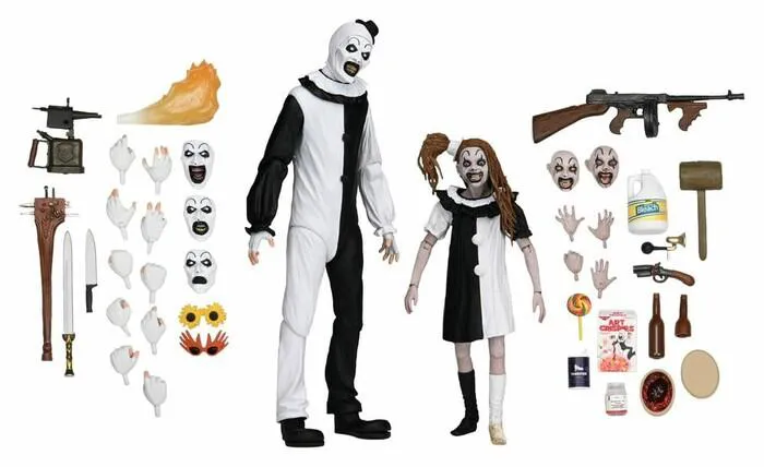 TERRIFIER 2 - Art the Clown & Little Pale Girl Ultimate Action Figure 2-Pack