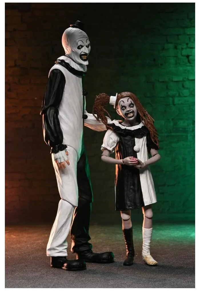 TERRIFIER 2 - Art the Clown & Little Pale Girl Ultimate Action Figure 2-Pack