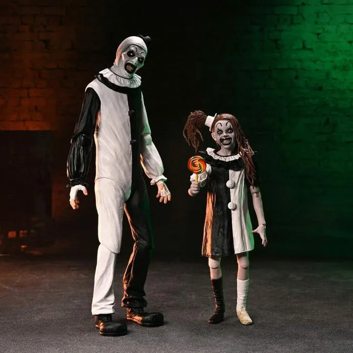 TERRIFIER 2 - Art the Clown & Little Pale Girl Ultimate Action Figure 2-Pack