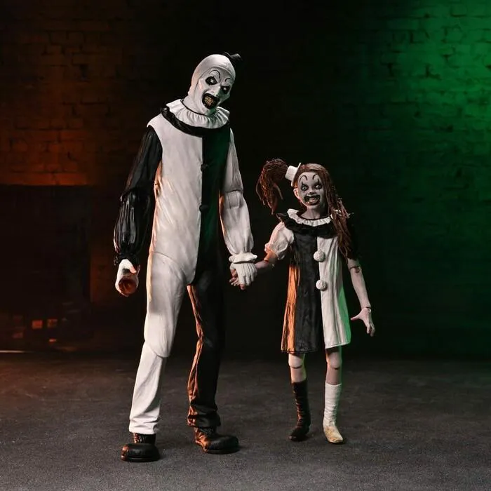 TERRIFIER 2 - Art the Clown & Little Pale Girl Ultimate Action Figure 2-Pack