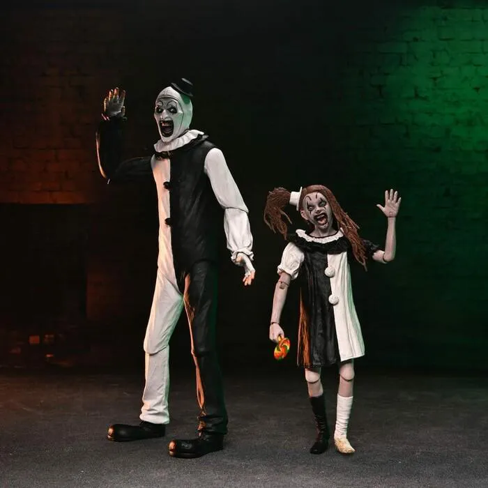 TERRIFIER 2 - Art the Clown & Little Pale Girl Ultimate Action Figure 2-Pack